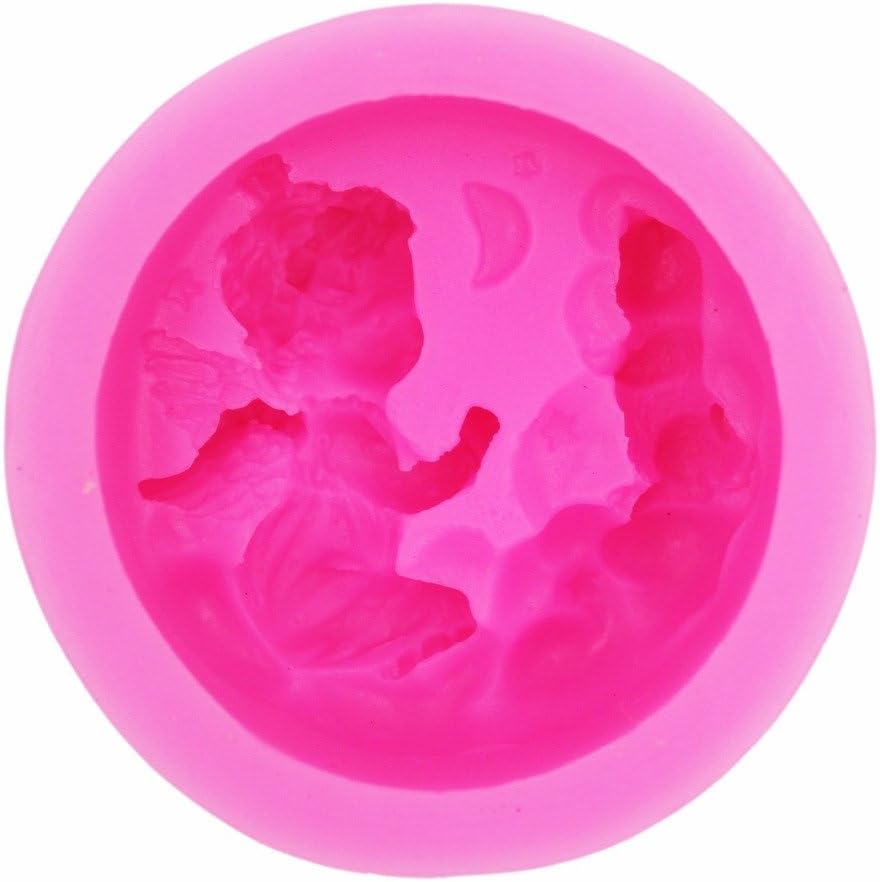 Lets Diy Angel Under The Moon With Bear Sleep 3d Silicone Soap Moulds Candle Mold Craft Supplies Arts Crafts Sewing Queppelin Com