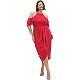 City Chic Women's Plus Size Cocktail Dress - Love Siren Ruffle Shoulder