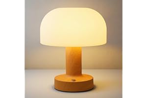Lumoza Mushroom Lamp Cordless Lamp Table Lamp, 2000mAh Cordless Rechargeable, Touch Dimmable Desk Lamp, 2026 New LED Night Light for Patio Camping Restaurant Home, H7.3in