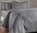 Brielle Home Stream Textured Decorative Pillow Sham Set, Standard, Grey