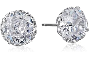 Kate Spade New York That Sparkle Round Earrings for Women – Princess Cut – Cubic Zirconia – Post Back Closure
