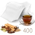 400Pcs Tea Filter Bags, Disposable Tea Filter Bags for Loose Leaf Tea from Safe Natural Materials, With Drawstring, Empty Tea