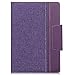 Toplive Portfolio Case Padfolio, Executive Business Document Organizer with Letter Size Clipboard, Business Card Holder, Tablet Sleeve, for Business School Office Conference, Purple
