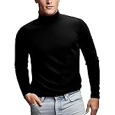 Zengjo Mens Turtleneck Long Sleeve Shirts Thermal Baselayer Tops Soft