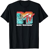Mademark x MTV - MTV Catch a Wave MTV Surfer Logo Retro Graphic T-Shirt