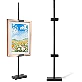 XuYelora Tabletop Picture Frame Stand, Adjustable Tabletop Easel Stand-Up to 29" H Frame Holder Stand Table Easels, Metal Standing Easel Display Stand for Picture Frames, Artwork, Canvas(COLOR:Black)