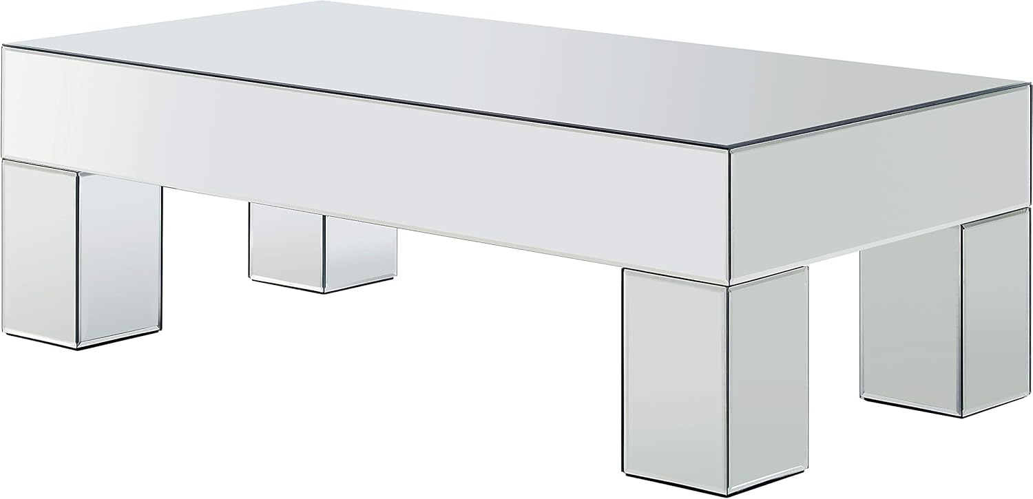 Meridian Furniture Lainy Collection Modern | Contemporary Mirrored Coffee Table