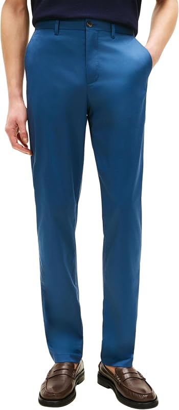 Uomo Pantaloni Chino Core Harlem Essential Twill Relaxed Fit, Blu (Blue Jean), 40W/28L