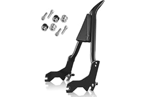 HARVARDS CHROME Detachable Passenger Backrest Pad Docking Sissy Bar for Harley Davidson Softail Models 2018-2025 for Harley Lowrider s ST FXLR FXRST FXLRS FXLRST Sport Glide FLSB Dyna Black