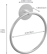 susswiff Brushed Nickel Towel Ring SUS304 Stainless Steel Wall Mounted view 4