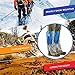 Kangkai Outdoor Waterproof Snow Leg Gaiters Scratch Resistant for Outdoor Climbing Walking Jogging or Hiking on Snow and Ice （Black Red Blue Orange ）