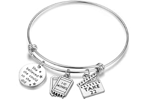 CHOORO CHOROY Film Charm Bracelet Actress Bracelet Film Director Bracelet Graduation Gift for Film Students She Believe She Could So She Did