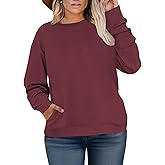VISLILY Womens Plus-Size Sweatshirts Casual Oversized Pullover Tops Long Sleeve Cute Loose Side Slit Tunics with Pocket