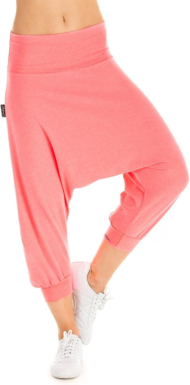 Winshape WBE7 Women's Harem Trousers Dance Fitness Recreational Sports Pink Neon Coral Size:M, Pink - Neon Coral - Image 4