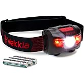 Vekkia Ultra Bright Headlamp LED Lights-5 Lighting Modes | White &amp; Red LEDs Headlamp, Camping Accessories Gear/IPX6 Waterproof Headlight for Running,Cycling,Fishing,Hiking,Repairing