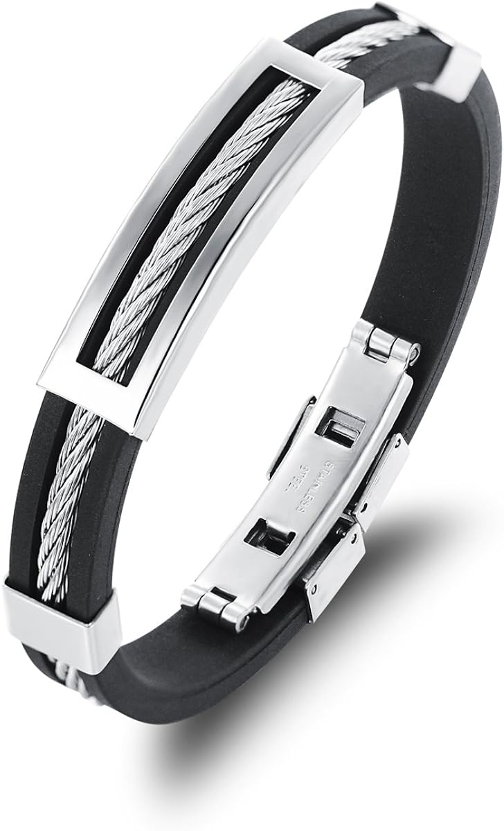 jusqu'à 70% 1 ou 4 bracelets pour homme en acier inoxydable | Groupon