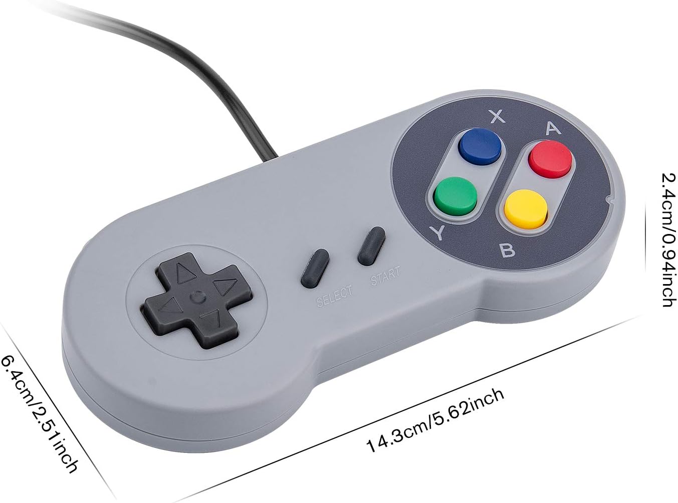 Rii Game Controller, SNES Retro USB Controller, Classic Gamepad Joystick, PC Super Classic Joypad Gamestick for PC, Raspberry Pi, Windows MAC Liunx, Android GP100 (Grey, 2 Packs): Computers & Accessories