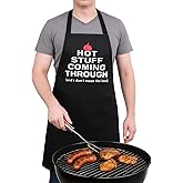 Premium Quality Cooking Apron – Funny Apron - Chef Apron – BBQ Apron – Mr goodlooking is cooking, Black, colorsize