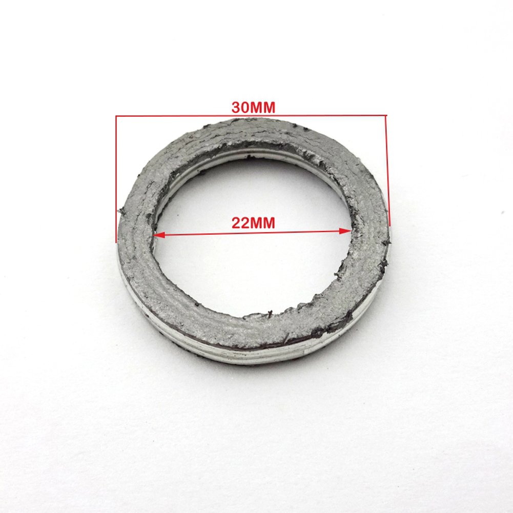 TCMotor 10pcs/pack 22MM 30MM Exhaust Muffler Gasket Kit For Chinese Moped Scooter GY6 49cc 50cc