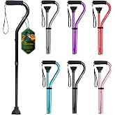 BeneCane Walking Cane for Men &amp; Women Adjustable Cane with Offset Soft Cushioned Handle -Portable Lightweight Sturdy Mobility Walker Aid for Elderly, Seniors Collapsible Cane