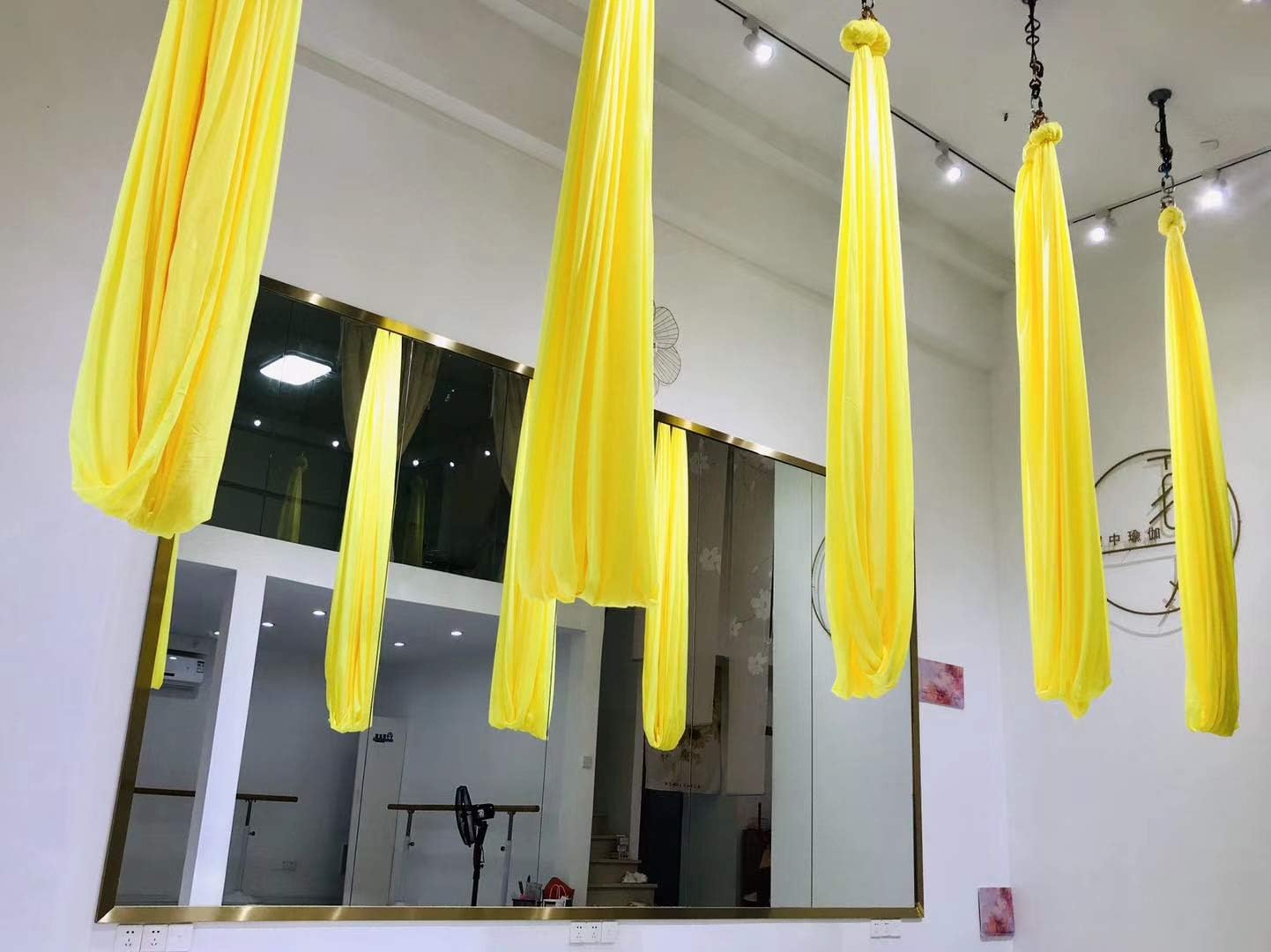 F.Life Aerial Yoga Hammock 5.5 Yards Include Daisy Chain, Carabiner and Pose Guide (Lavendar) : Sports & Outdoors