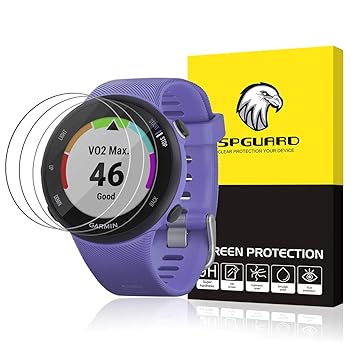 SPGUARD - Protector de Pantalla Compatible con Garmin Forerunner 945 [3 Unidades] antiburbujas para Garmin Forerunner 945 Smartwatch