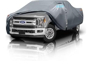 DOZENTRO Ford F-150 Truck Cover Custom Fit 1997-2025 Super Cab Short Bed(6.5') with Door Zipper, 10 Layers Outdoor Pickup Truck Cover Waterproof All Weather, Car Tarp for Wind Dust Sun etc Protection.