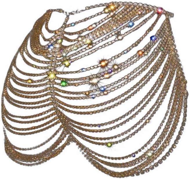 Women's Sexy Crystal Body Chains Nightclub Explosion Super Flash Rhinestone Skirt Hip Skirts Tassel Waist Chains Body Accessories Jewelry