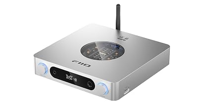 FiiO K13 R2R Desktop DAC & Headphone Amp, High-Fidelity 24Bit R2R DAC, Powerful 2400mW Output, LDAC Bluetooth Streaming, Dual Power Supply, 10-Band PEQ, Balanced XLR & RCA Audio Output (Silver)