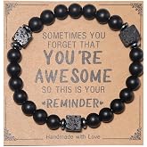Inspirational Bracelets for Women Natural Stone Healing Relaxation Chakra Bracelet Gifts for Birthday Christmas Mothers day Valentines Thanksgiving Teacher Appreciation Gifts for Her Mom Best Friend Sister Men