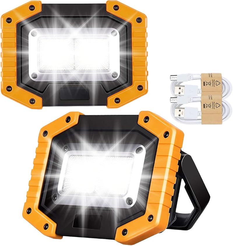 Edasion 30W Rechargeable LED Work Light 2000LM COB Floodlight Portable Outdoor