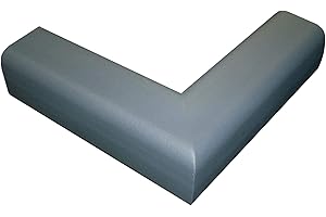 Cardinal Gates KEPK Large Hearth Pad Kit - Fireplace Baby Proofing - Adhesive Backed Fireplace Bumpers for Babies - 12.5 Feet of Padding with 3 Straight Pieces & 2 Corners - Made in the USA - Gray