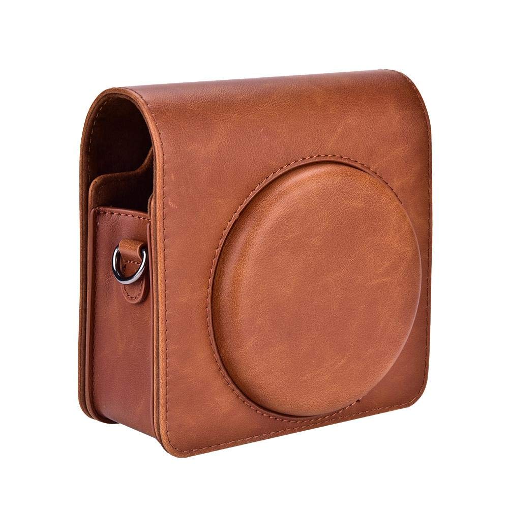 Sutinna Protective Carrying Case, PU Leather with Strap Camera Case, for SQ6 Instax(brown)