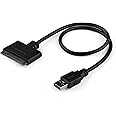 StarTech.com SATA to USB Cable - USB 3.0 to 2.5” SATA III Hard Drive Adapter - External SATA USB Converter for SSD/HDD Data T