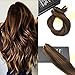 Sunny 18inch Seamless Weft Sew in Hair Bundles Multi Color Darkest Brown with Caramel Blonde Hair Extensions Human Hair Weft Hair Brazilian 100g/pack
