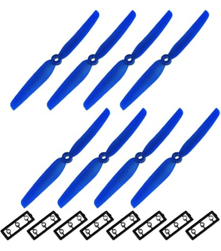 10er Set RC-Propeller 6x3,5 Zoll – Nylon, Orange, Mit Adapterringen Für Flugzeugmodelle
