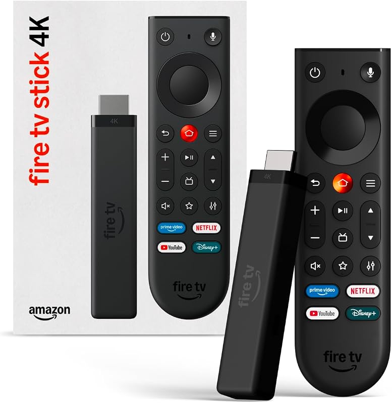 Fire TV Stick 4K (última geração): Streaming 4K fácil com o novo comando Fire TV; tenha todas as suas aplicações num só lugar, TV gratuita em direto, e encontre programas mais rapidamente com Alexa+