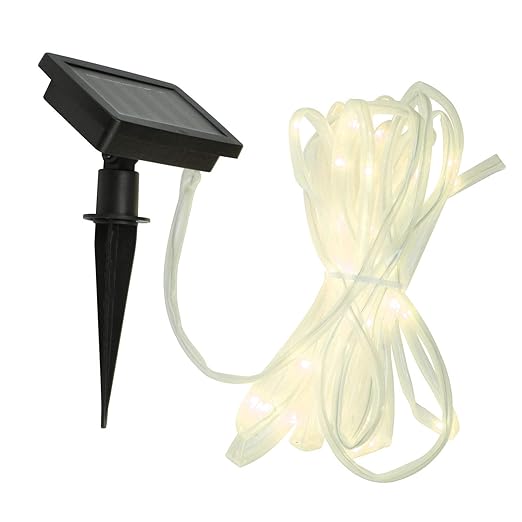 LED Solar Lichtschlauch 9m - 75 Lichter warmweiß - Lichterkette Lichterschlauch Außen