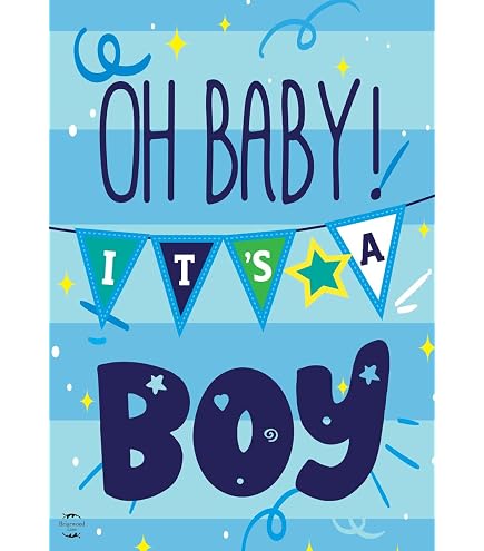 Dalaber Gartenflagge \"It's A Boy\" 30,5x45,7 Cm – Doppelseitig, Wetterfest, Perfekt Zur Baby-Begrüßung Im Garten
