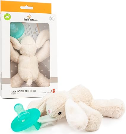 Little Arthur Peluche Douce Jouet Lapin Avec Tetine Amovible Silicone De Qualite Medicale 0