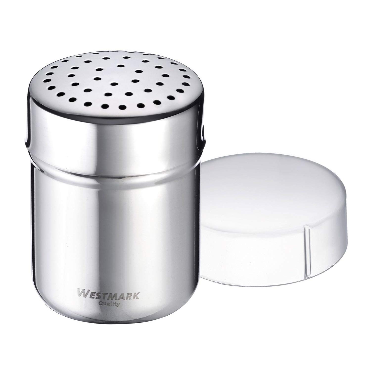 Westmark Spice Shaker, with Fresh-Keeping Lid, Volume: Approx. 80 - 100 Gr, Plastic/Stainless Steel, Grob, Silver/Transparent, 69522260