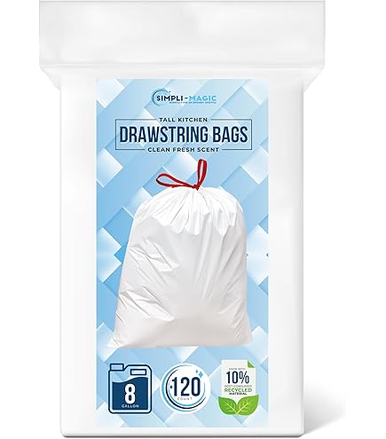 Amazon.com: SIMPLI-MAGIC 17 Gallon Drawstring Trash Bags, 120 Pack
