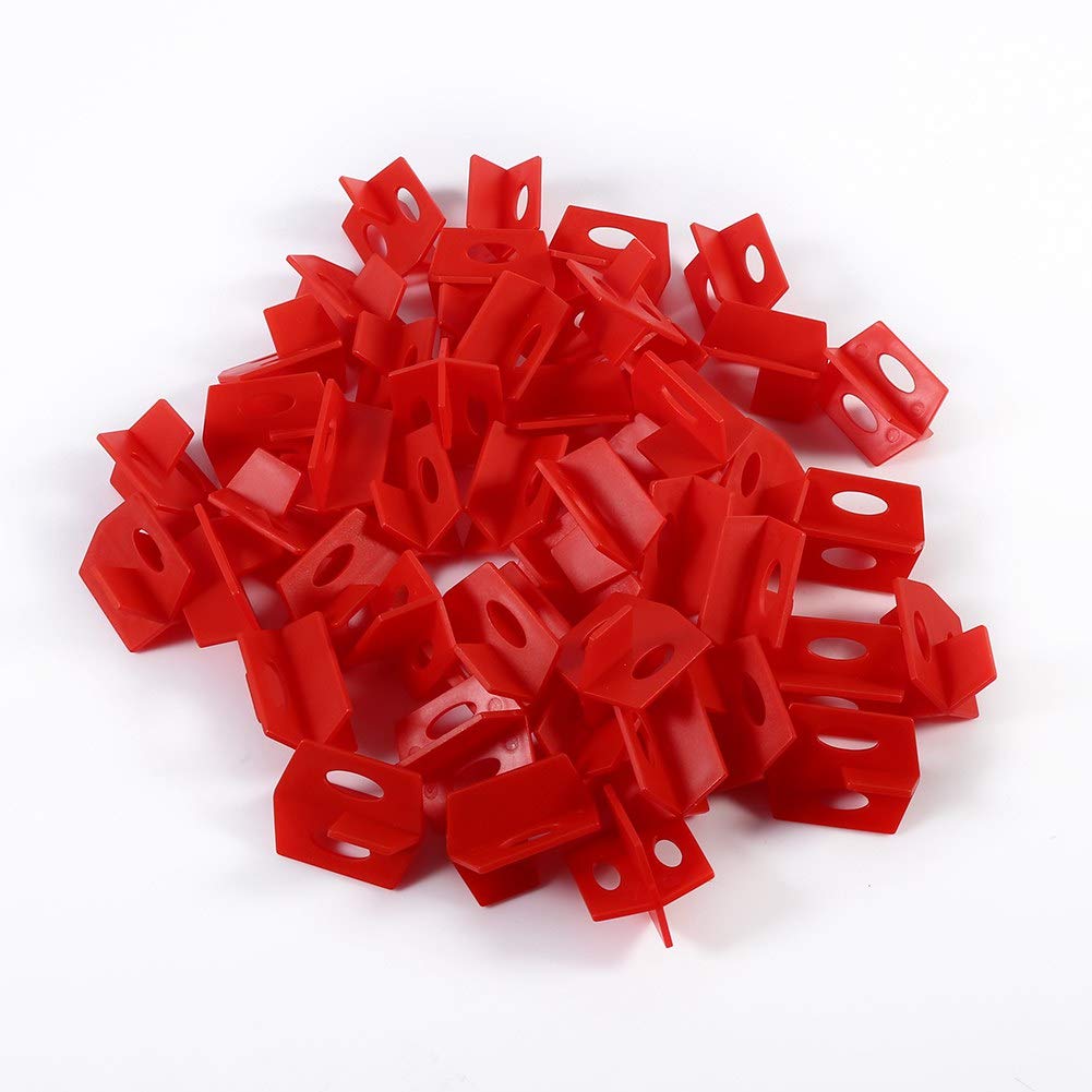 50Pcs Tile Spacers Leveling Clips, Tile Leveling Alignment System Sets 3 Side T Shaped for 2mm Cross Ceramic Tile Gap