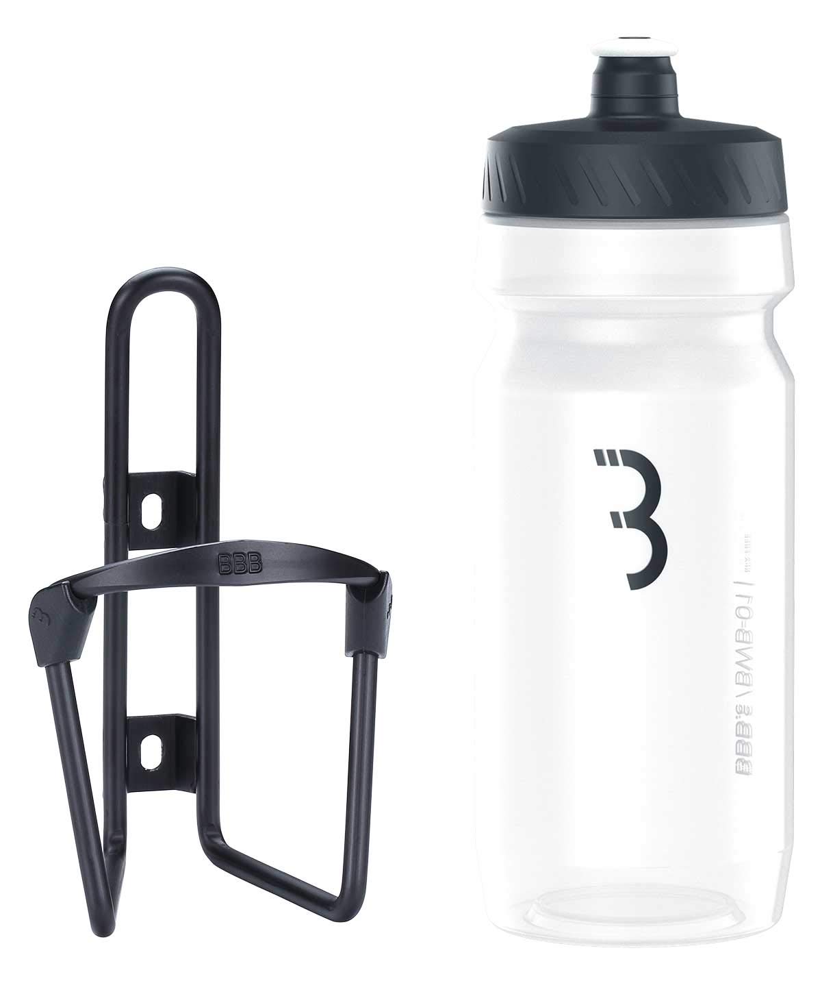 BBB Cycling FuelTank And CompTank Bike Water Bottle Holder With BPA-free Bike Water Bottle Bike Bottle Cage And Bottle Set Universal Fit 550ml BBC-03C