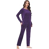 COZZIPLUS Women Velour Sweatsuits Sets Lounge Set 2 Piece Sweatsuit Crew Neck Sweatshirt and Sweatpant Velvet Jogging Suit
