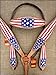 HILASON Western Horse Headstall Breast Collar Set Tack American Leather Us Flagthumb 1