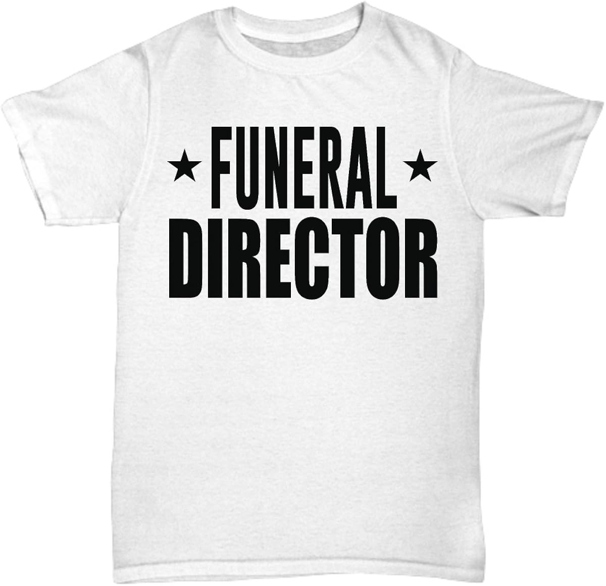 mmandiDESIGNS Funeral Director Tee Shirt Cool White Tee Shirt Graphic