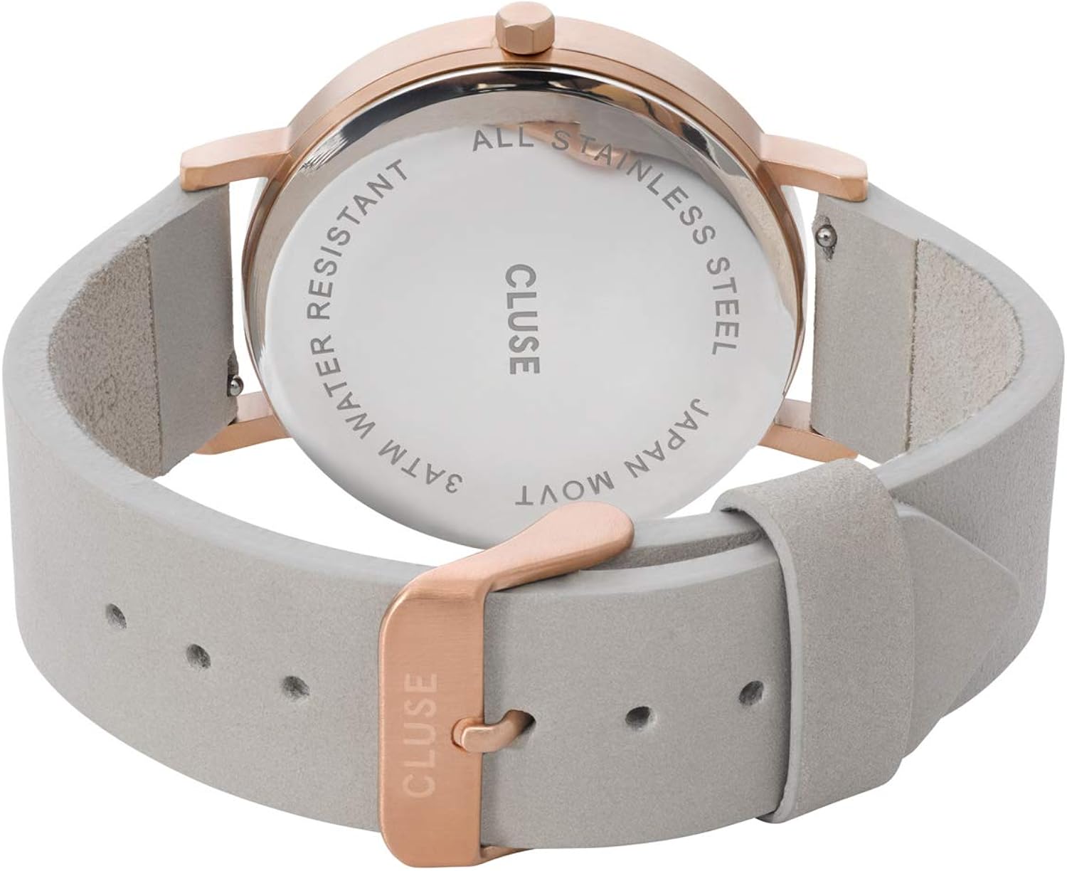 CLUSE Womens Quartz Watch, Analogue Classic Display and Leather Strap CL40005, Red / Gold - Image 4