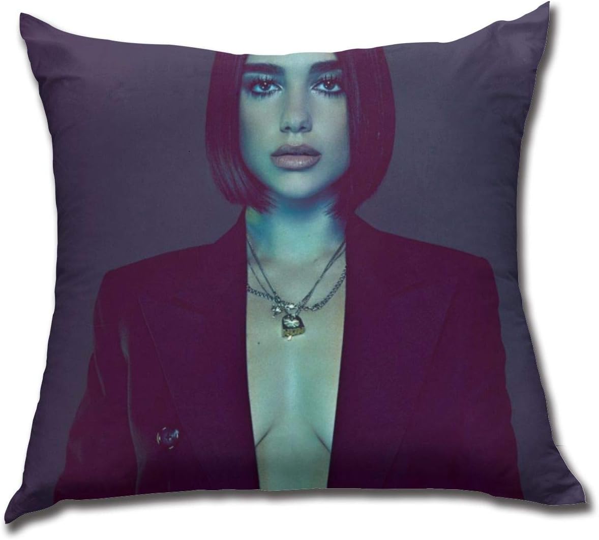 JAMIEFOWLERgggg Home Living Room Decorative Square DUA Lipa Throw Pillow Covers 18 X 18 Inch