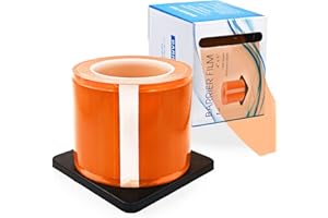 Keedolla Dental Barrier Film Orange Tattoo Brarrier Tape Roll, 4"x 6" 1200 Sheets Adhesive Protective Film Tape Plastic Transparent Film Dressing for Dental, Tattoo